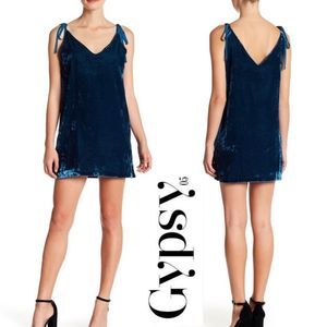 New Gypsy 05 Harper Sexy Teal Velvet Slip Mini Cocktail Party Dress